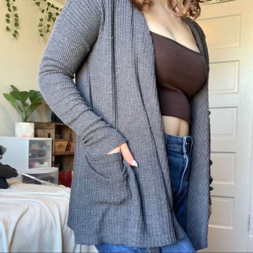 American Eagle Waffle Cardigan
